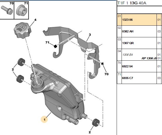 YEDEK SU DEPOSU PEUGEOT 206 (ENo:8MA376783334)
