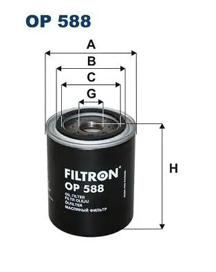 FILTRON OP588 Vidalı Yağ Filtresi 121 mm