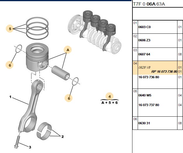 PISTON 75.00 MM (STD) CITROEN C-ELYSE C5 PEUGEOT P301 P308 P508 P3008 P5008 1.6 HDI FOCUS 1.6 TDCI 12- DV6C (EURO 5) (0.20 KISA)