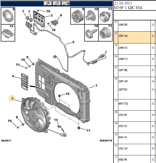 FAN MOTORU (145X485) PEUGEOT PARTNER (ENo:8EW351043611)