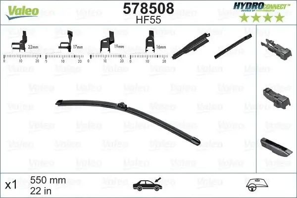 VALEO Bmw 220d ve Dacia Duster Ön Silecek Süpürgesi 550 mm