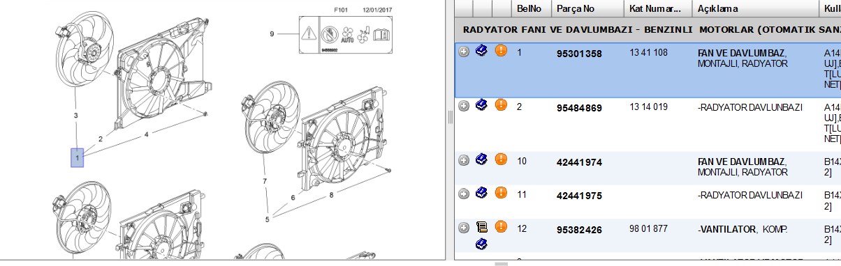 RADYATOR FAN MOTORU (DAVLUMBAZLI) OPEL MOKKA A14NET