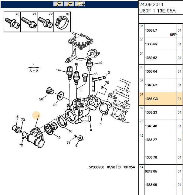 Termostat Kapağı (Peugeot Boxer, Jumper)
