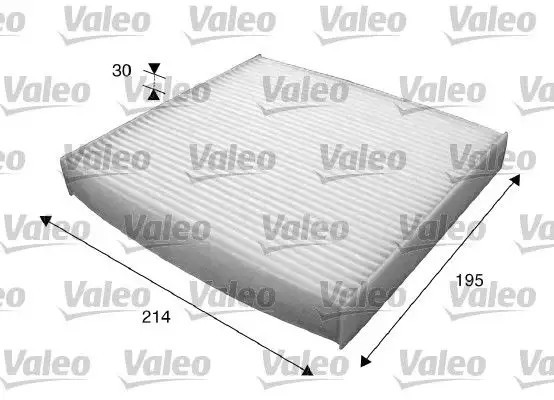 VALEO Toyota Auris, Corolla ve Avensis Kabin Filtresi 213x193x30 mm