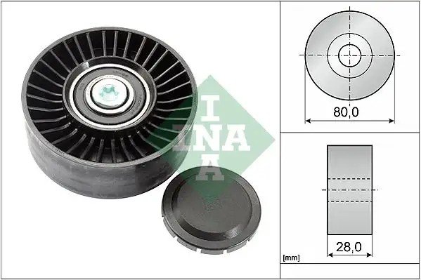 INA BMW 316i E90 ve 320i E90 Alternatör Gergi Rulmanı 80 mm