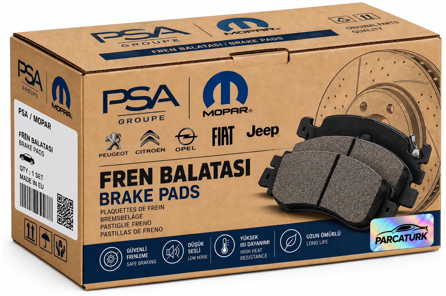 PSA Arka Fren Balata Takımı 2008 208 C3 C3 PC C4 Cactus DS3