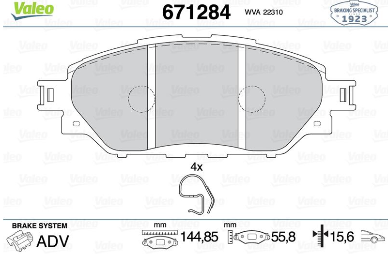 Valetto Fren Balatası Ön (137 mm) (NISSAN TEANA, MAXIMA, QX, JUKE, INFINITI G)