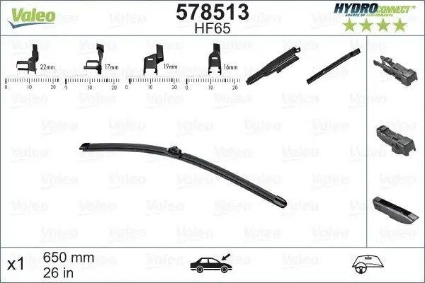 VALEO 650 mm Silecek Süpürgesi (Tek) Citroen C5 1.6 Hdi - Audi A3 1.0 Tfsi