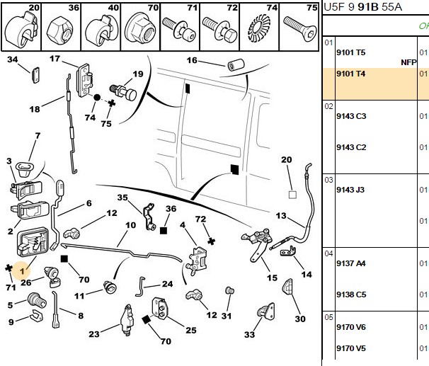 DIS KAPI KOLU ON SAG SOL BOXER JUMPER DUCATO 02-06
