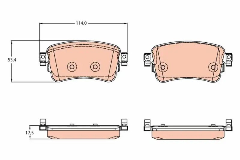 TRW Fiat Ulysse 2.0 Arka Fren Balatası 114 mm
