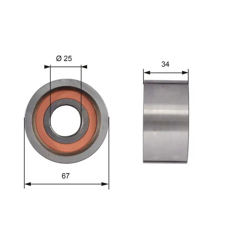 GATES 153 Disk Triger Seti 67 mm Dış Çap, 25 mm İç Çap, 34 mm Genişlik için