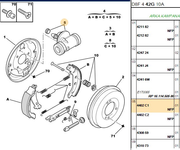 BOSCH Teker Silindiri (Sol) P406 CAP:20 6MM