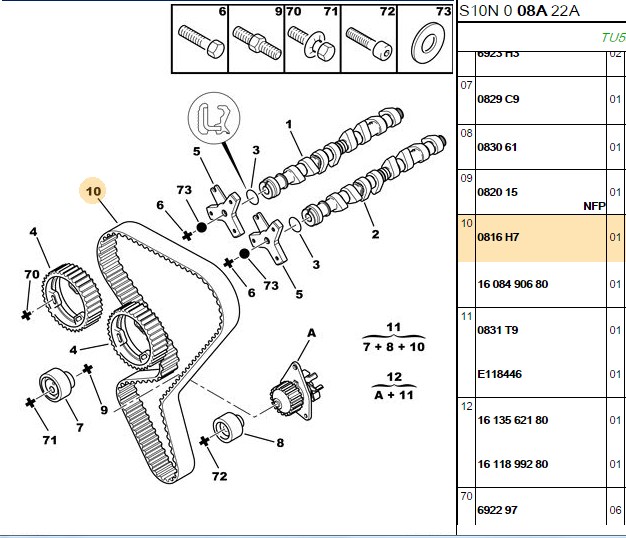 SKF Peugeot 307 ve Citroen Saxo VTS Triger Seti TU5J4 16V 134 Diş