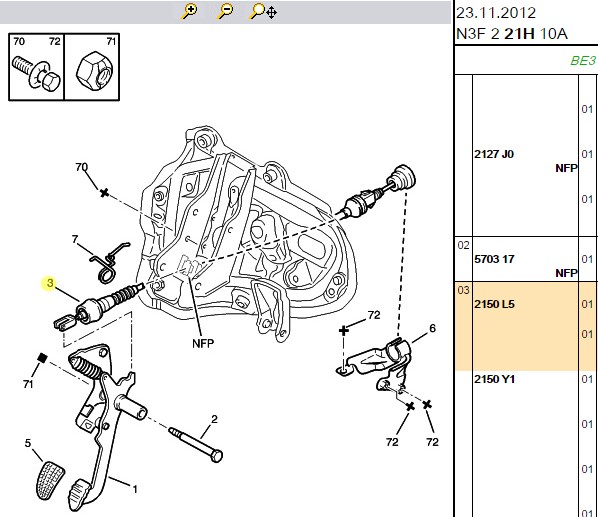 Frow Debriyaj Teli (Peugeot 306 1.8-1.8DS-TDS-Station Wagon TDS)