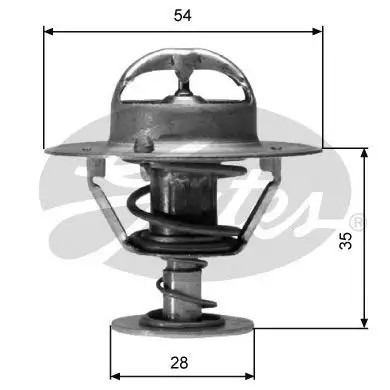 GATES Nissan Terrano, Primera, X-Trail 2.0 Termostat 82 °C