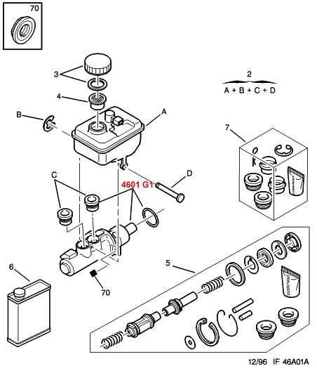 BOSCH Peugeot 406 2.0 ve Partner 1.9D Fren Ana Merkezi 23,81 mm