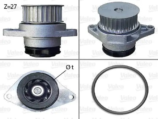VALEO Seat Ibiza Leon Skoda Fabia Octavia Polo Golf 1.4 1.6 Devirdaim Su Pompası