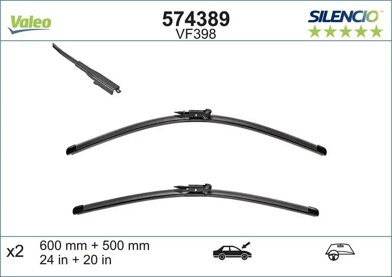 VALEO Silecio X-Trm Alçak Kollu Silecek 600+500 mm Bmw 320i Audi A3