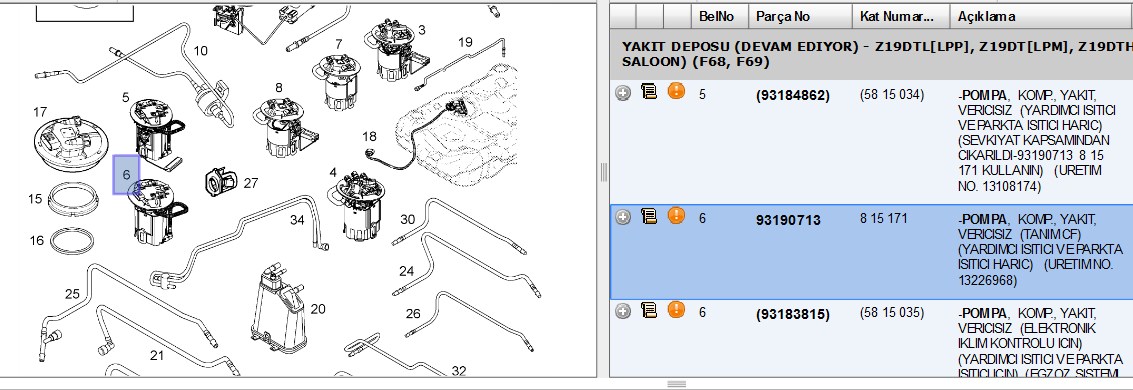 ŞASİ YAKIT DEPOSU - YAKIT POMPASI