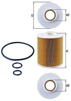 MAHLE Opel Astra G, Corsa C, Combo 1.7 Dti, Combo 1.7 Cdti için Yağ Filtresi OX163/4D
