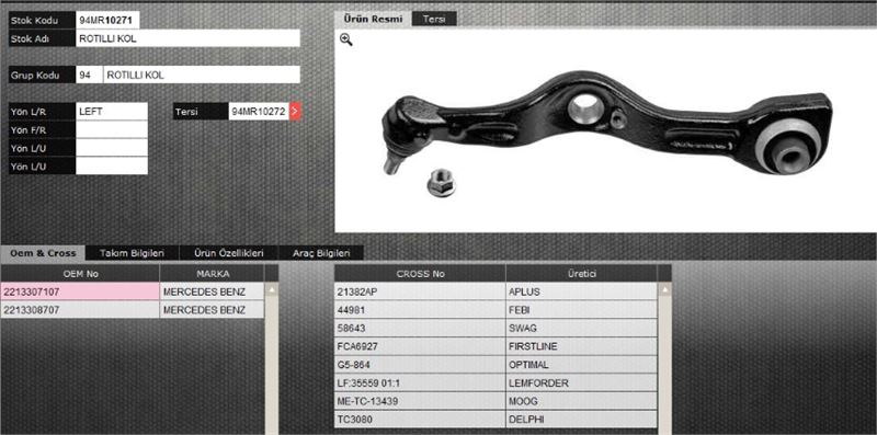 Frow Rotil Kolu Sol (Mercedes W221 S Serisi 05-)