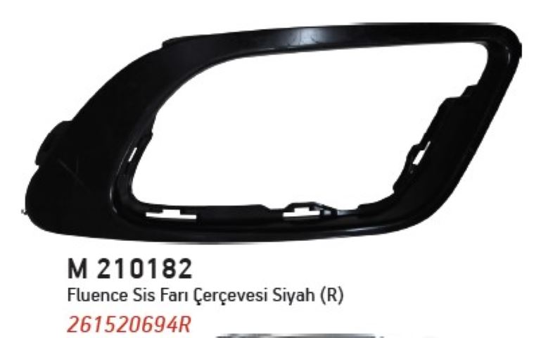 MARAL Siyah Sağ Sis Far Çerçevesi Fluence