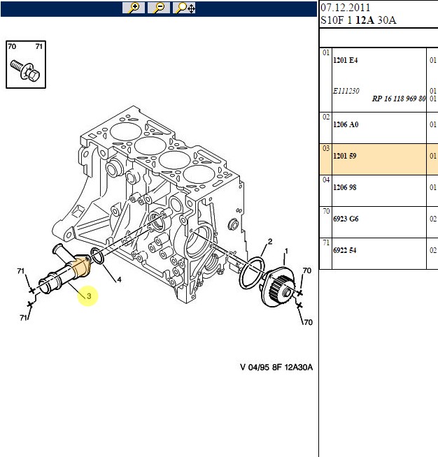 SU KOLLEKTÖRÜ PEUGEOT P106 P205 P306 P309 P405 1.6 TU5J4 TU5JP