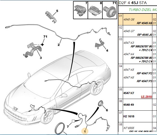 HELLUX ABS Sensörü Ön (Peugeot 407, 16 HDI, 22 HDI)