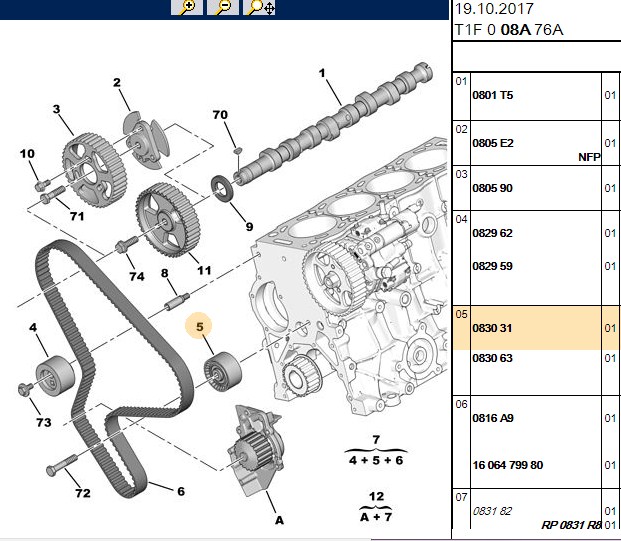 PSA Triger Bilyası (406, Boxer, DW10, DW12)