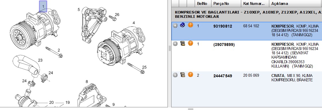 KLIMA KOMPRESORU CORSA D (6854102)