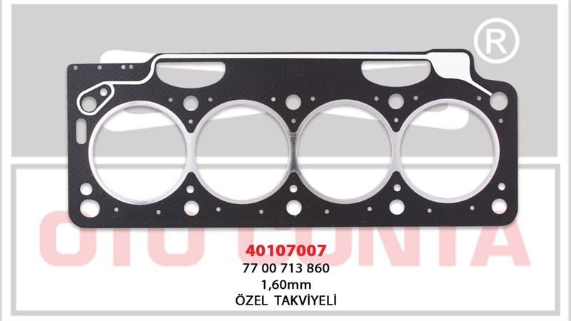 Silindir Kapak Contası Özel Takviyeli LPG'li Araçlar (1.60 mm) (Renault R11, R21, Flash 1.7)
