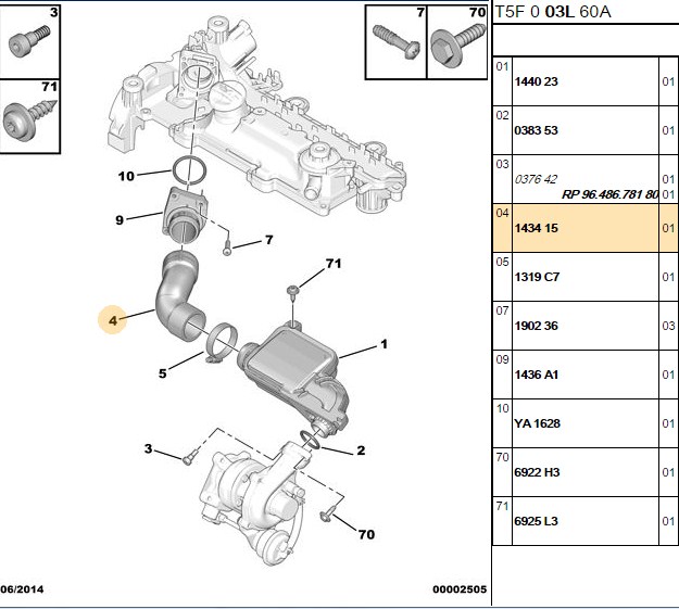 UCEL Ford Fusion 1.4 Tdci ve Citroen C3 1.4 Hdi Turbo Hortumu P307-P107-P1007-P206