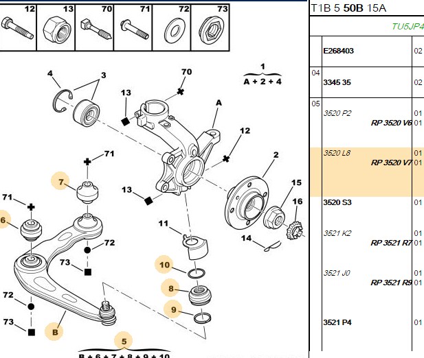 Delphi Alt Salıncak (Peugeot P206 16İ 16V 20İ) (RP9441->)