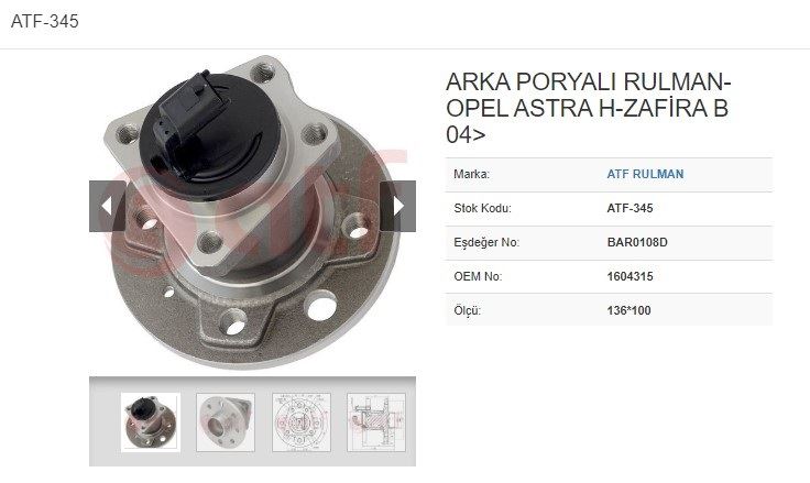 Arka Porya (4D) (ABSLI) (136x100 mm) Opel Astra H, Zafira