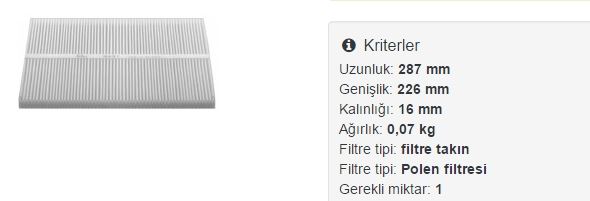 POLEN FILTRESI  OMEGA B