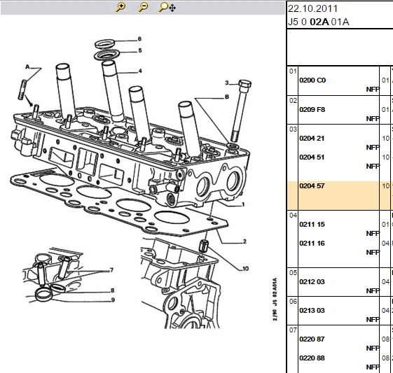 FEBI Peugeot 306 1.8 Silindir Kapak Saplaması 175 mm