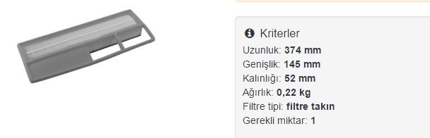 FROW 150 mm Genişlikte Hava Filtresi Fiat Linea, Punto, Doblo, Albea, Idea, Fiorino, Mito 1.3 MultiJet İçin