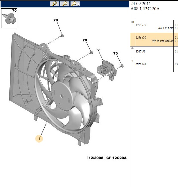 PSA Aero Kapaklı Fan Motoru 140W (Peugeot 207 208 C2 C3 C4 DS3)