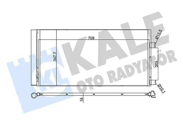 KALE Renault Laguna ve Latitude 1.5/2.0 dCi Klima Radyatörü 709×348×16 mm