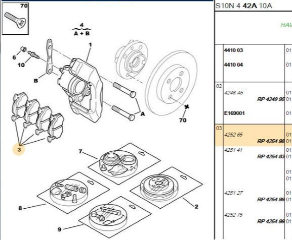 PSA Renault Megane I, Peugeot 106, Citroen Saxo Ön Fren Balatası 105 mm