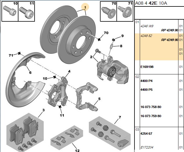 FREN DISKI ARKA (4D 247mm) 307 TUM MODELLER  00-