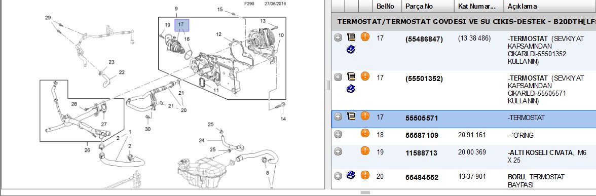 Mahle Termostat (Opel Antara, Insignia, Cascada, Zafira)