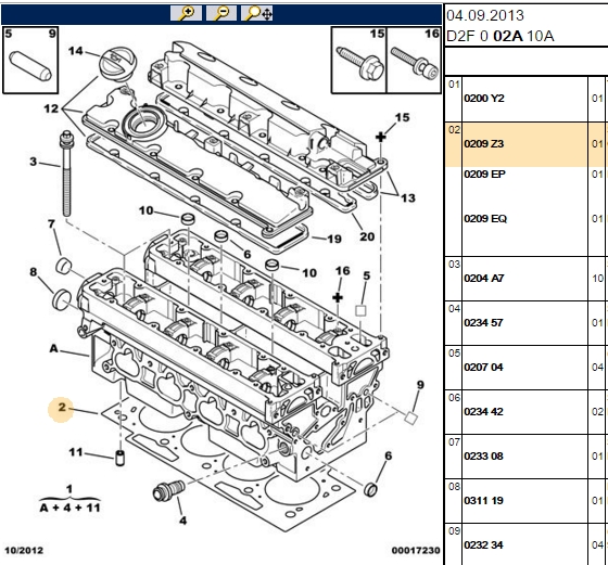 SILINDIR KAPAK CONTA PEUGEOT P307 P406 CITROEN C4 C5 20 16V (136 HP)