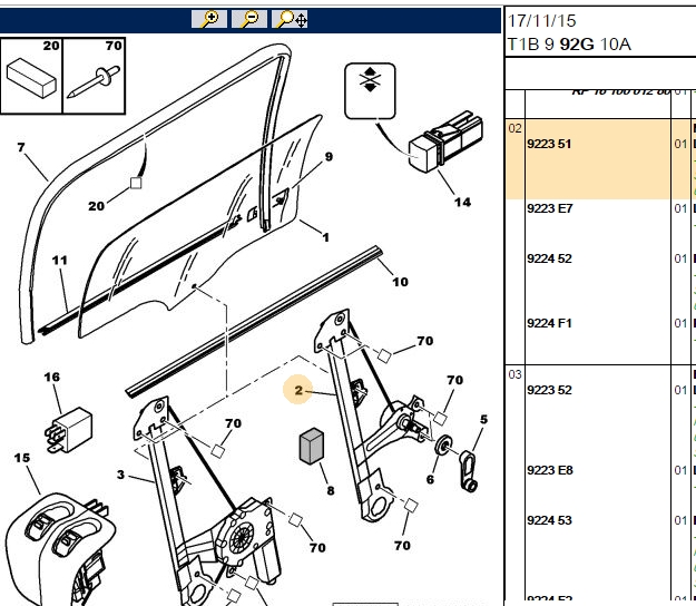 BİTAPART Sol Arka Cam Krikosu Manuel P206