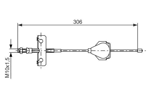 BOSCH Ford Mondeo 2.0 ve 2.0 Tdci El Freni Halatı 306 mm