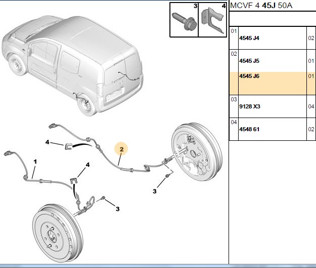 ABS Sensoru Arka Sağ (Peugeot Bipper, Fiat Fiorino, Citroen Nemo)