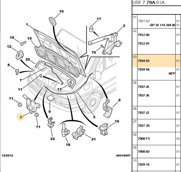 PSA Motor Kaput Kilidi (Boxer-2)