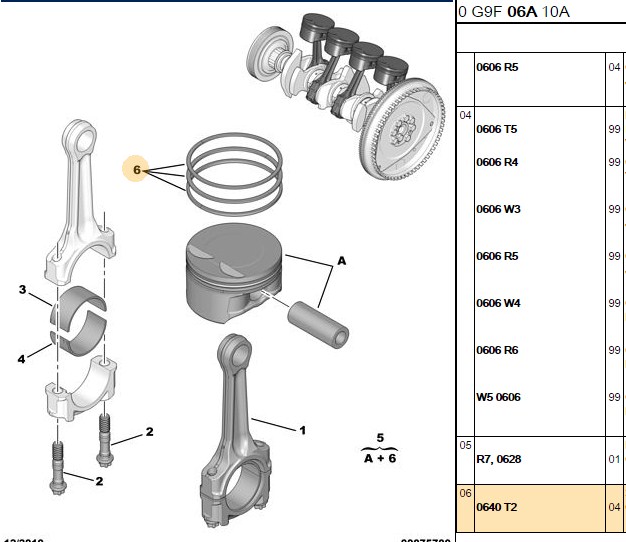 Mahle Segman 85.00 mm (STD) (Peugeot 206 GTI, 607, 406, YM 806, 307, Expert, 807, 407, Citroën C4 2.0 EW10A, EW10J4S)