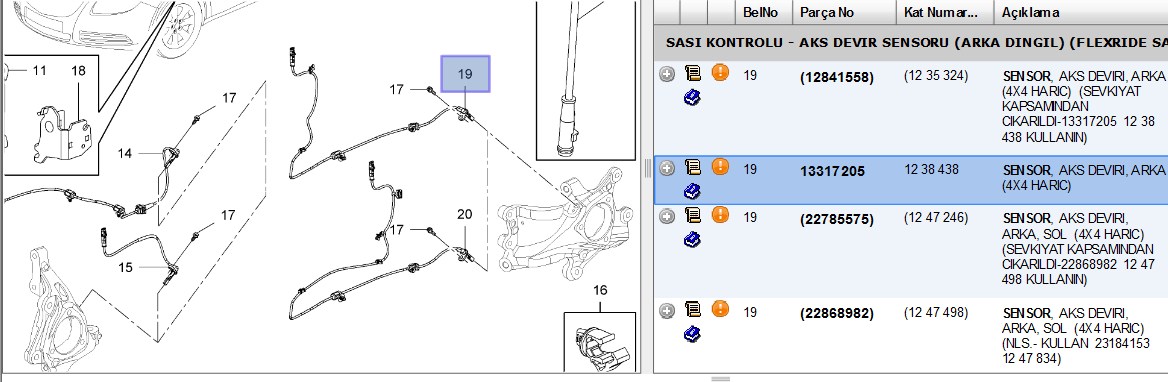ABS Sensoru Arka (Insignia A)