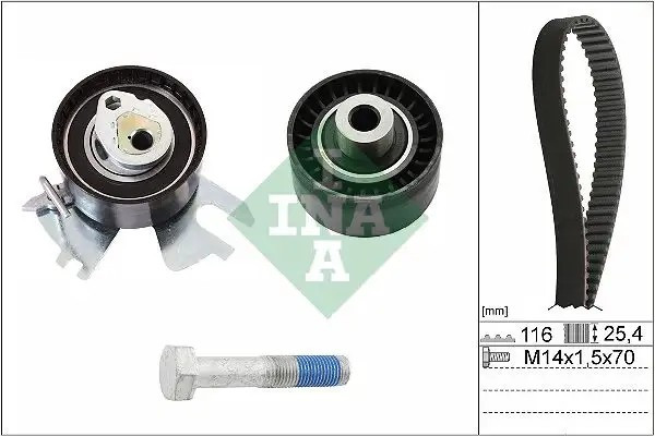 INA Citroen C5 Ford Mondeo Volvo V50 Triger Seti+Su Pompası 116 Diş